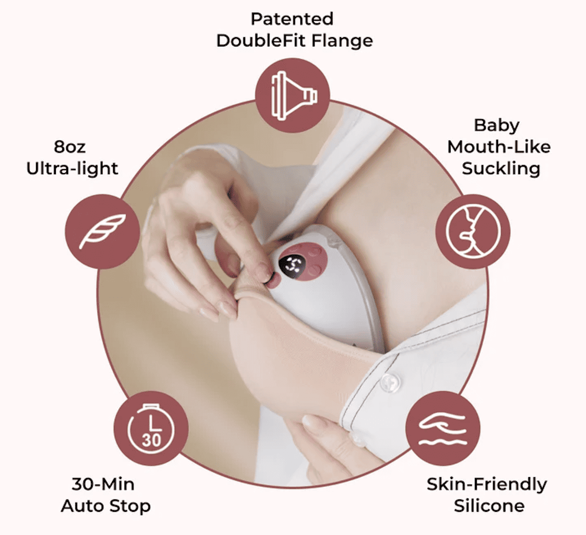 Mom-Easy™ Smart Wearable Breast Pump — 4 Modes & 36 Levels