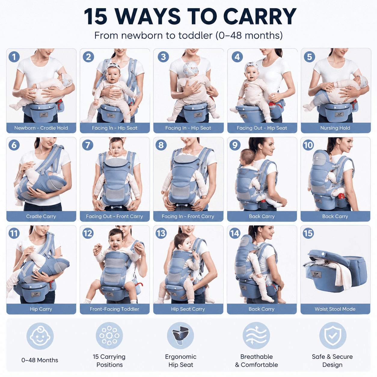 Mom-Easy™ Ergonomic Baby Carrier